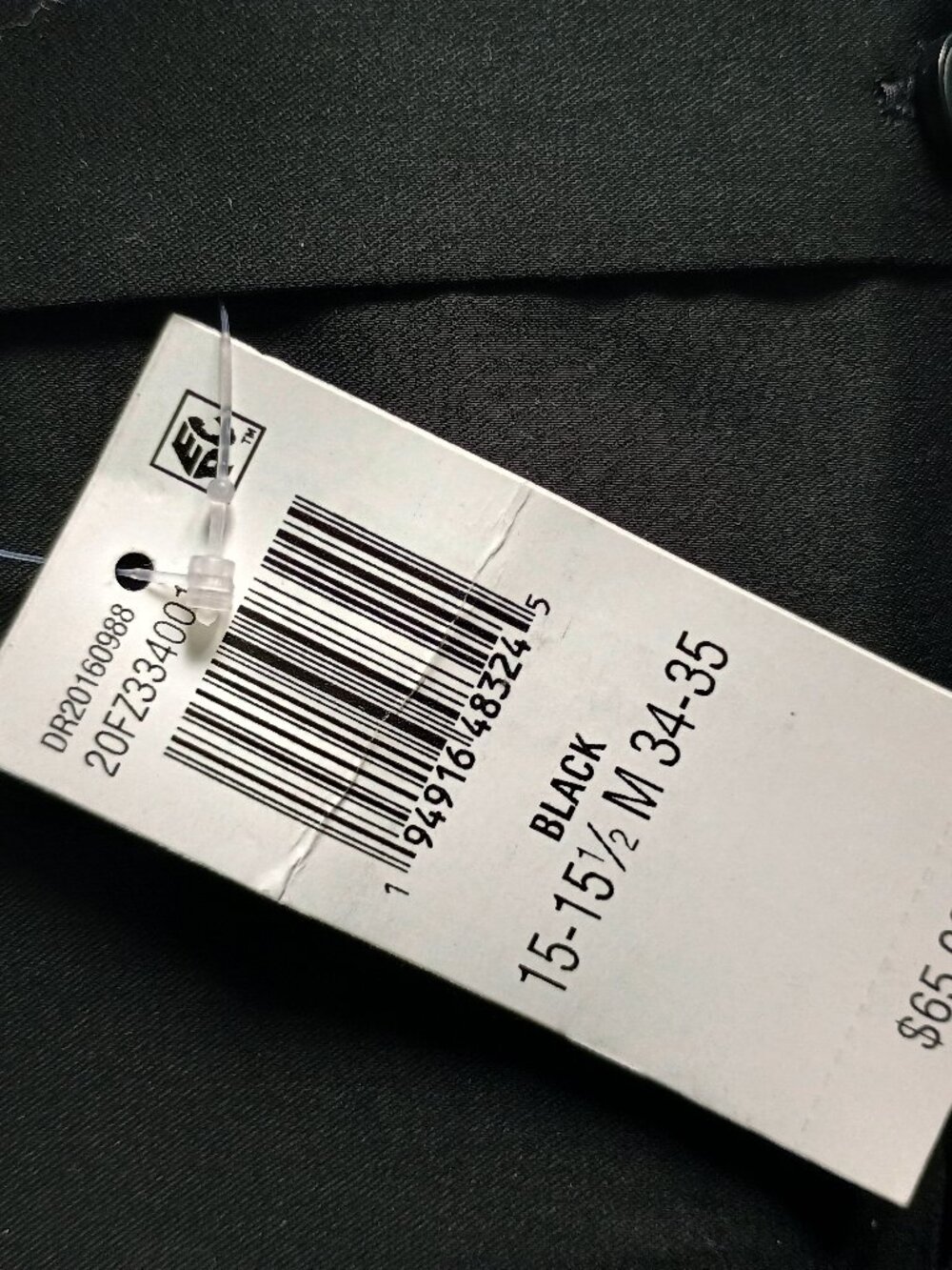 Van Heusen Black Button-Up Men's M - Picture 2 of 5